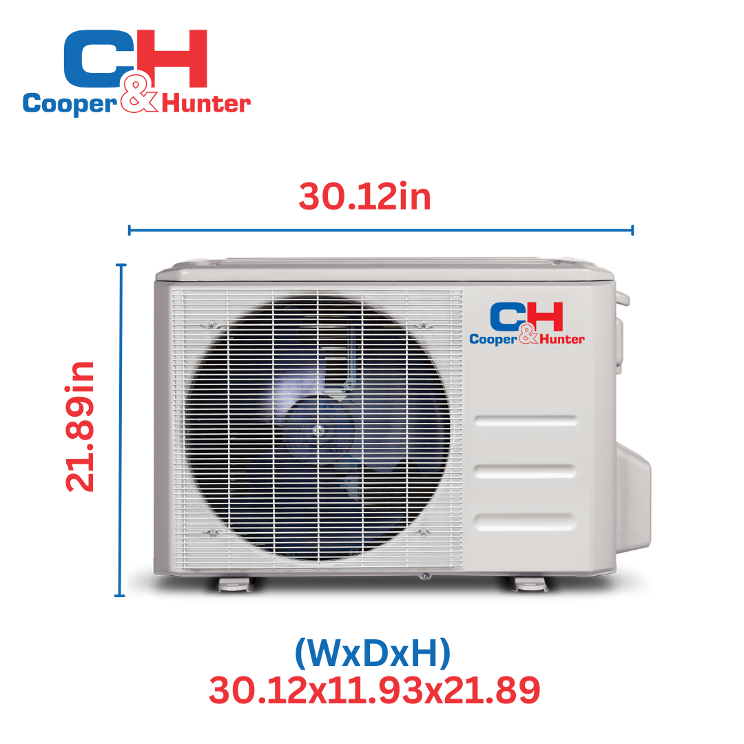 Cooper & Hunter Sophia Series, 0.75 Ton Single Zone Air Conditioner and Heat Pump, 9,000 BTU Ceiling Cassette Ductless Mini Split, 20 SEER Inverter System, 230V, Single Head, with Installation Kit Option - South Mini Splits