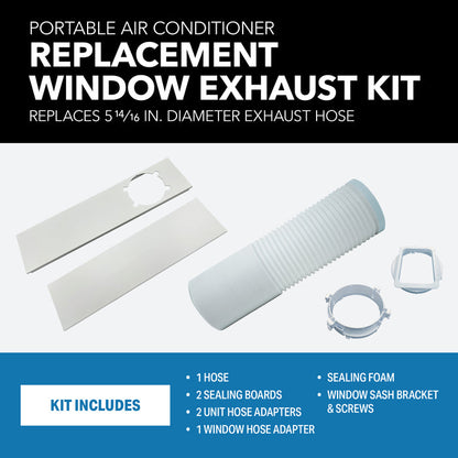 Perfect Aire Replacement Window Exhaust Kit, 5.92&quot; diameter hose for Perfect Aire Portable Air Conditioners