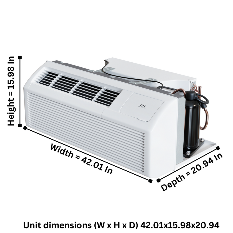 Cooper & Hunter 15,000 BTU Smart PTAC Packaged Terminal Air Conditioner ...