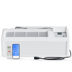 Cooper&Hunter 15,000 BTU PTAC Packaged Terminal Air Conditioner with Heat Pump and 3.5 kW Electric Heater Including Wireless Smart Kit, Remote Controller, and a Power Cord - South Mini Splits