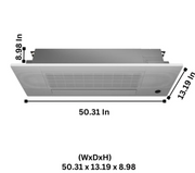 Cooper & Hunter 6,000 BTU 0.5 TON HYPER One Way Ceiling Cassette Air Conditioning Unit for Heat Pump, Mini Split Inverter System Up To 22 SEER, R410A, 208/230V + Installation Kit Option СH-06MCT1W-W,  HPR06F9-230VO - South Mini Splits