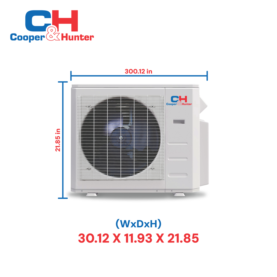 Cooper & Hunter Slim Duct Hyper 9,000 BTU 230V R454B Concealed Duct Air Conditioning Unit for Heat Pump Mini Split Inverter System 21.4 SEER2 0.75 TON With Wi-Fi Enabled Thermostat & Optional Installation Kit. CH-RS09MDT-MS + CH-RHP09-230V0 - South Mini Splits