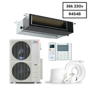 Cooper & Hunter Slim Duct Hyper 36,000 BTU 230V R454B Concealed Duct Air Conditioning Unit for Heat Pump Mini Split Inverter System 17.7 SEER2 3 TON With Wi-Fi Enabled Thermostat & Optional Installation Kit CH-RS36LCDT-HS + CH-RHP36LCU-230V0 - South Mini Splits
