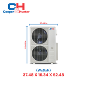 Cooper & Hunter Slim Duct 48,000 BTU 230V R454B Concealed Duct Air Conditioning Unit for Heat Pump Mini Split Inverter System 17.1 SEER2 4 TON With Wi-Fi Enabled Thermostat & Optional Installation Kit CH-RS48LCDT-HS + CH-R48LCU-230VO - South Mini Splits