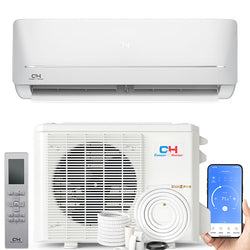 Cooper & Hunter MIA Series, 0.5 Ton Air Conditioner and Heat Pump, 6000 BTU Wall Mount Ductless Mini Split, 21.5 SEER Inverter System, 115V/60HZ, Single Head, Includes Wi-Fi and Optional Installation Kit