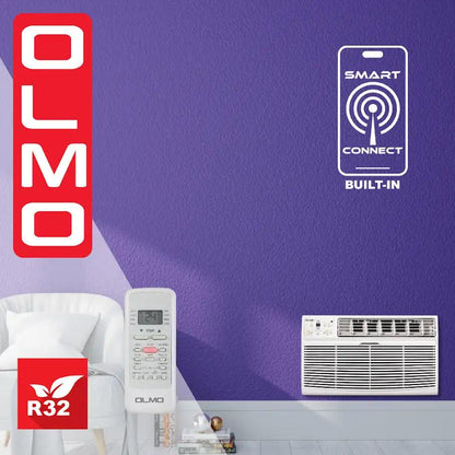 OLMO Through The Wall Air Conditioner 12K BTU 230v/60hz with Remote Control, Smart Connect Optional Sleeve - South Mini Splits