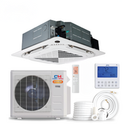 36,000 BTU 230V 21.2 SEER Ceiling Cassette, Hyper Series Light Commercial Ductless Mini Split 3 TON AC Heat Pump + Installation Kit Option CH-RH36LCCT + CH-RHP36LCU-230VO - South Mini Splits