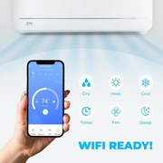 Cooper&Hunter | Cooper & Hunter MIA Series 0.75 Ton Wall Mount Indoor Unit – 9,000 BTU Ductless Mini Split AC & Heat Pump, R410A, 21.7 SEER, Inverter, 230V, Wi-Fi Enabled – Compatible ONLY with CH-NY09MIA-230VO (Single-Zone) | CLICK HERE TO CONTACT US FOR CUSTOM QUOTES AND QUESTIONS 
CLICK TO CALL US 737-738-6329 FOR ANY QUES