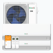 South Mini Splits | Bravo Milano 2-Zone Ductless Mini Split AC & Heat Pump -- 42000 BTU (3.5 Ton), Wall Mount Units (7K+24K) BTU, Inverter Technology, 230V, Heating & Cooling 