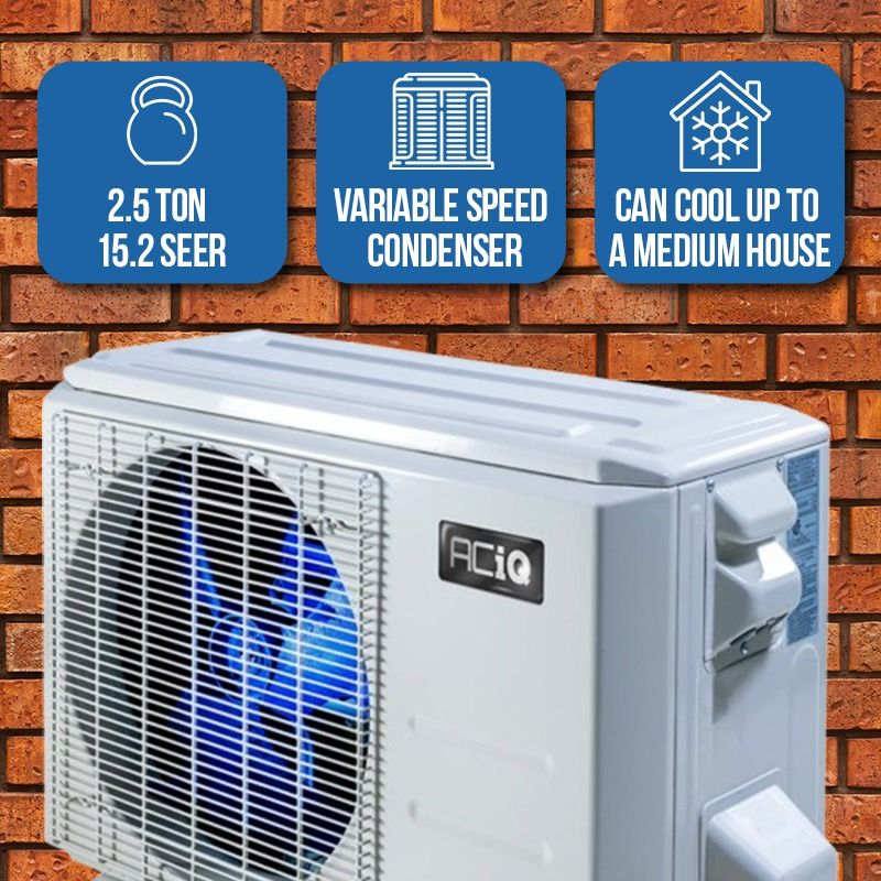ACiQ 2.5 Ton 15.2 SEER High Efficiency Central Air Conditioner Condenser - R410A Inverter