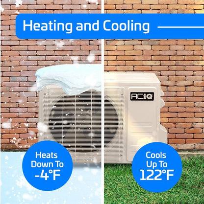 ACiQ 24,000 BTU 21 SEER2 ACiQ Essentials Single Zone Wall Mounted Mini Split System - Black w/ WiFi - 230V| R454B