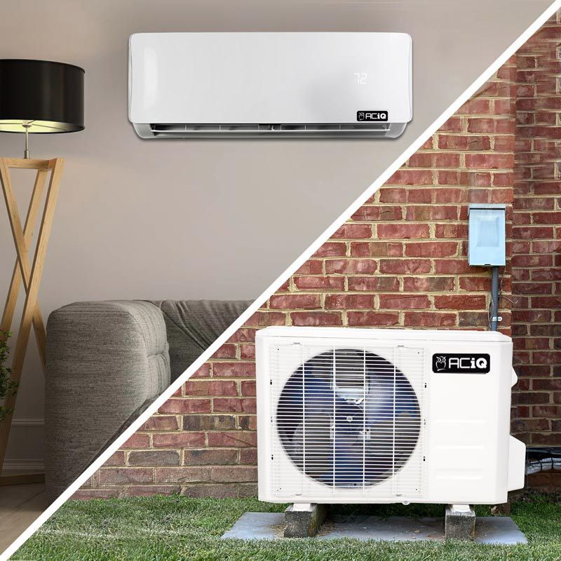 ACIQ 9,000 BTU ACIQ Standard 24.5 SEER2 Single Zone Wall Mount Mini Split Heat Pump System - R454B | 115V