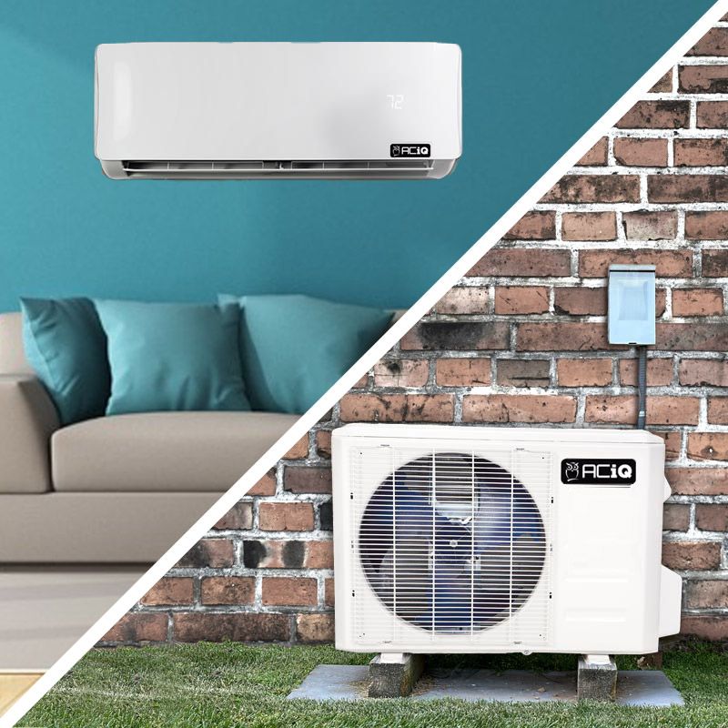ACIQ 12,000 BTU ACIQ Standard 23.2 SEER2 Single Zone Wall Mount Mini Split Heat Pump System - R454B | 115V