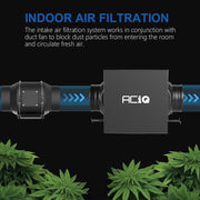 ACiQ 6 Inch Duct Inline Air Purification Filter Box with HEPA & Carbon Filter