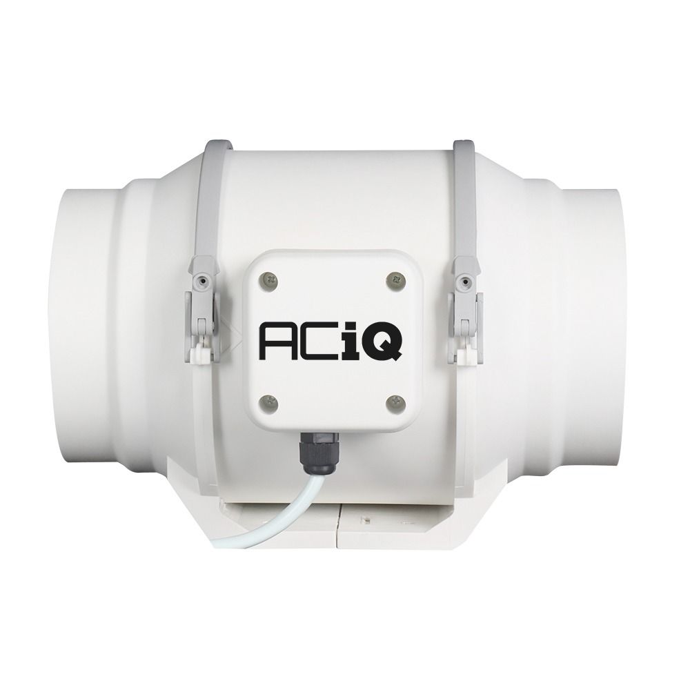 ACiQ 6 Inch Mixed Flow Inline Duct Fan - White