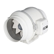 ACiQ 5 Inch Mixed Flow Inline Duct Fan - White