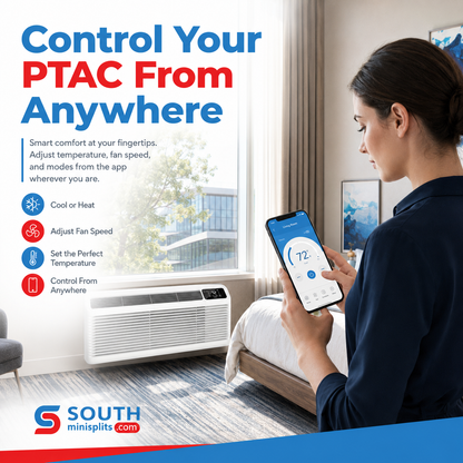 Cooper&amp;Hunter 9,000 BTU Inverter PTAC Heat Pump with WiFi, Electric Heat and Fresh Air - CH-PTI-09HP