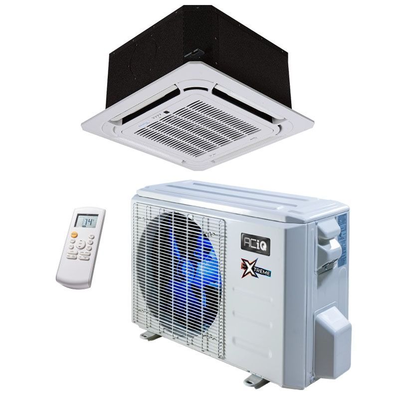 ACiQ 24,000 BTU 23 SEER ACiQ Single Zone Ceiling Cassette Mini Split System | Extreme Series