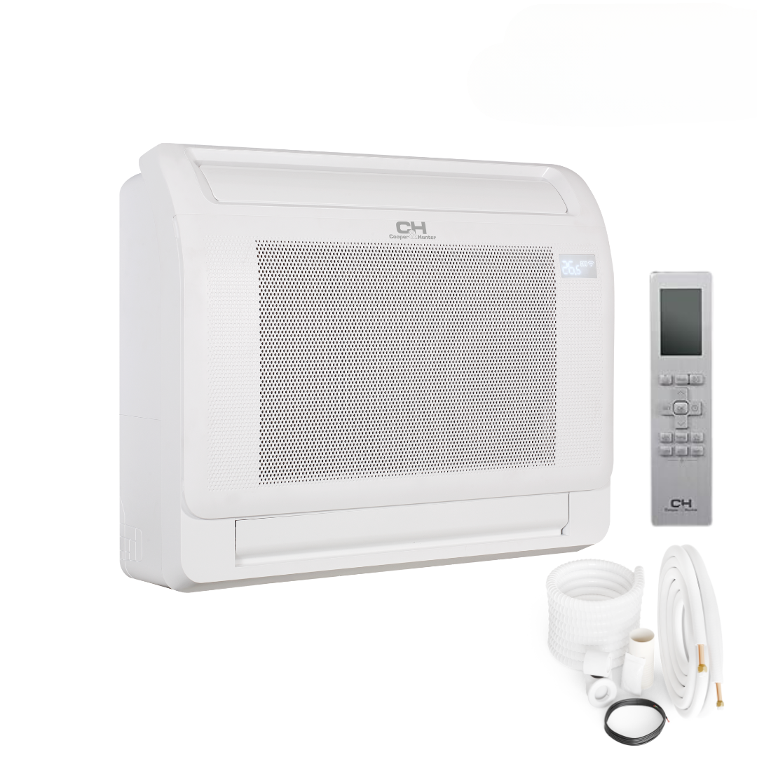 Cooper&Hunter Multi-Zone R454B, 12,000 BTU 230V Indoor Mini Floor Console Air Conditioning Unit for Heat Pump, Ductless Mini Split Inverter System Up To 27.2 SEER2 with Optional Installation Kit CH-RSH12MMC - South Mini Splits