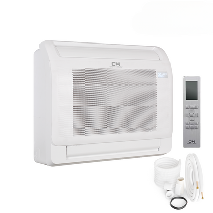 Cooper&amp;Hunter Multi-Zone R454B, 12,000 BTU 230V Indoor Mini Floor Console Air Conditioning Unit for Heat Pump, Ductless Mini Split Inverter System Up To 27.2 SEER2 with Optional Installation Kit CH-RSH12MMC