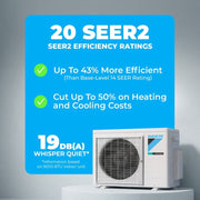 Daikin | Daikin 9,000 BTU Oterra 20 SEER2 Single Zone Wall Mount Mini Split Heat Pump System - R32 | 115V | 
  :root{
    --hvx-golden:#0EA5A6;
    --hvx-slate:#0F172A;
    --hvx-ivory:#F8FAFC;
    --hvx-bord