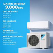 Daikin | Daikin 9,000 BTU Oterra 20 SEER2 Single Zone Wall Mount Mini Split Heat Pump System - R32 | 115V | 
  :root{
    --hvx-golden:#0EA5A6;
    --hvx-slate:#0F172A;
    --hvx-ivory:#F8FAFC;
    --hvx-bord