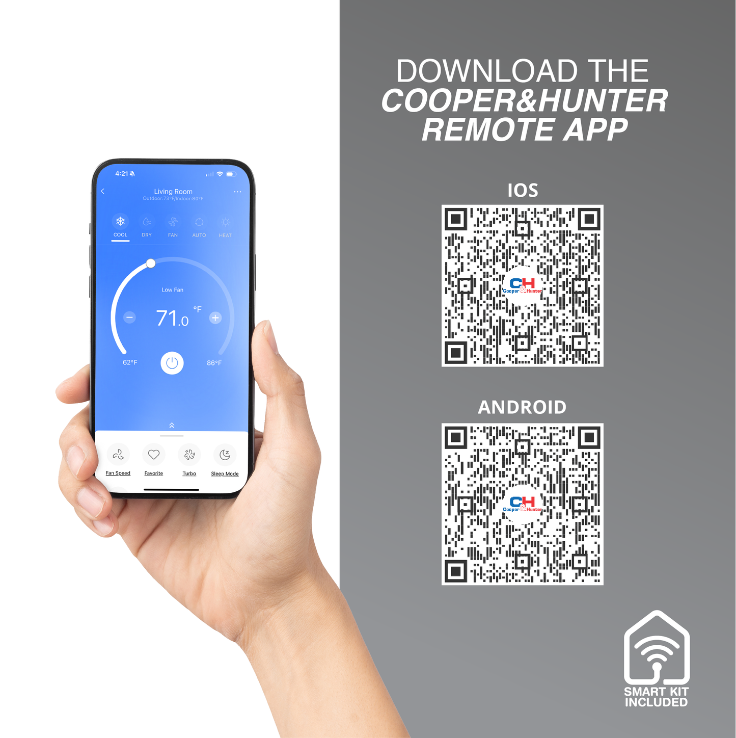 South Mini Splits | Cooper&Hunter Olivia Series 3-Zone Ductless Mini Split AC & Heat Pump -- 28000 BTU (2.3 Ton), Wall Mount Units (6K+9K+12K) BTU, Inverter Technology, 230V, Heating & Cooling - R454B 