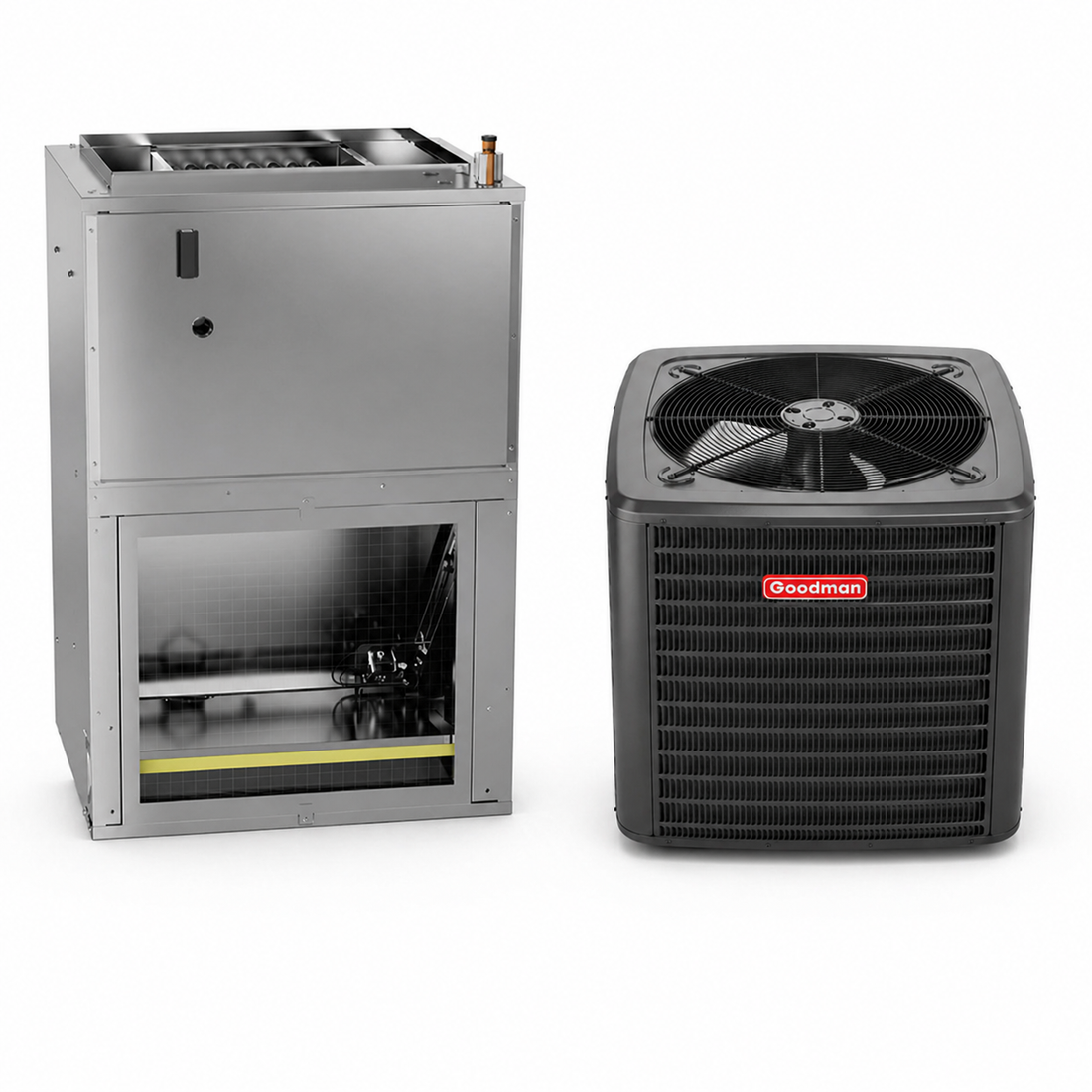 South Mini Splits | Goodman 1.5 Ton 15.2 SEER2 R32 Air Conditioner Split System w/ 3kW Heat - Wall Mounted 