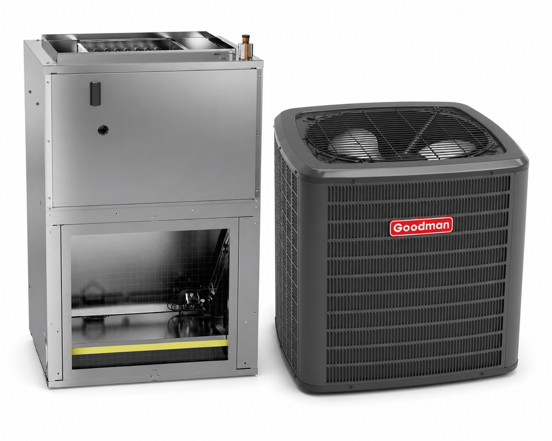 South Mini Splits | Goodman 3 Ton 13.6 SEER2 R32 Air Conditioner Split System w/ 10kW Heat - Wall Mounted 
