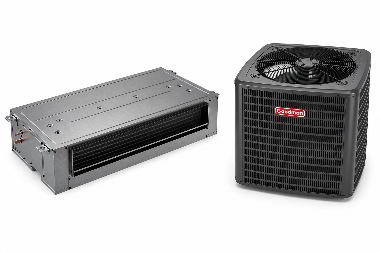 South Mini Splits | Goodman 2.5 Ton 14.3 SEER2 R32 Air Conditioner Split System w/ 6kW Heat - R454B Inverter - Ceiling-Mounted 