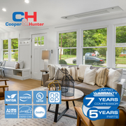Cooper&Hunter 5-Zone Mini Split AC & Heat Pump -- 48000 (4.0 Ton), One Way Ceiling Cassette Units (6K+6K+6K+18K+18K BTU), Inverter Technology, 230V, Heating & Cooling - R410A - South Mini Splits