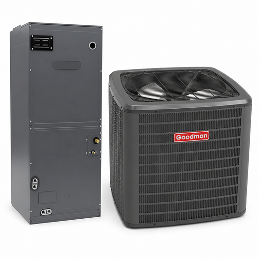 South Mini Splits | Goodman 1.5 Ton 14.5 SEER2 R32 Air Conditioner Split System - Multi-Positional 