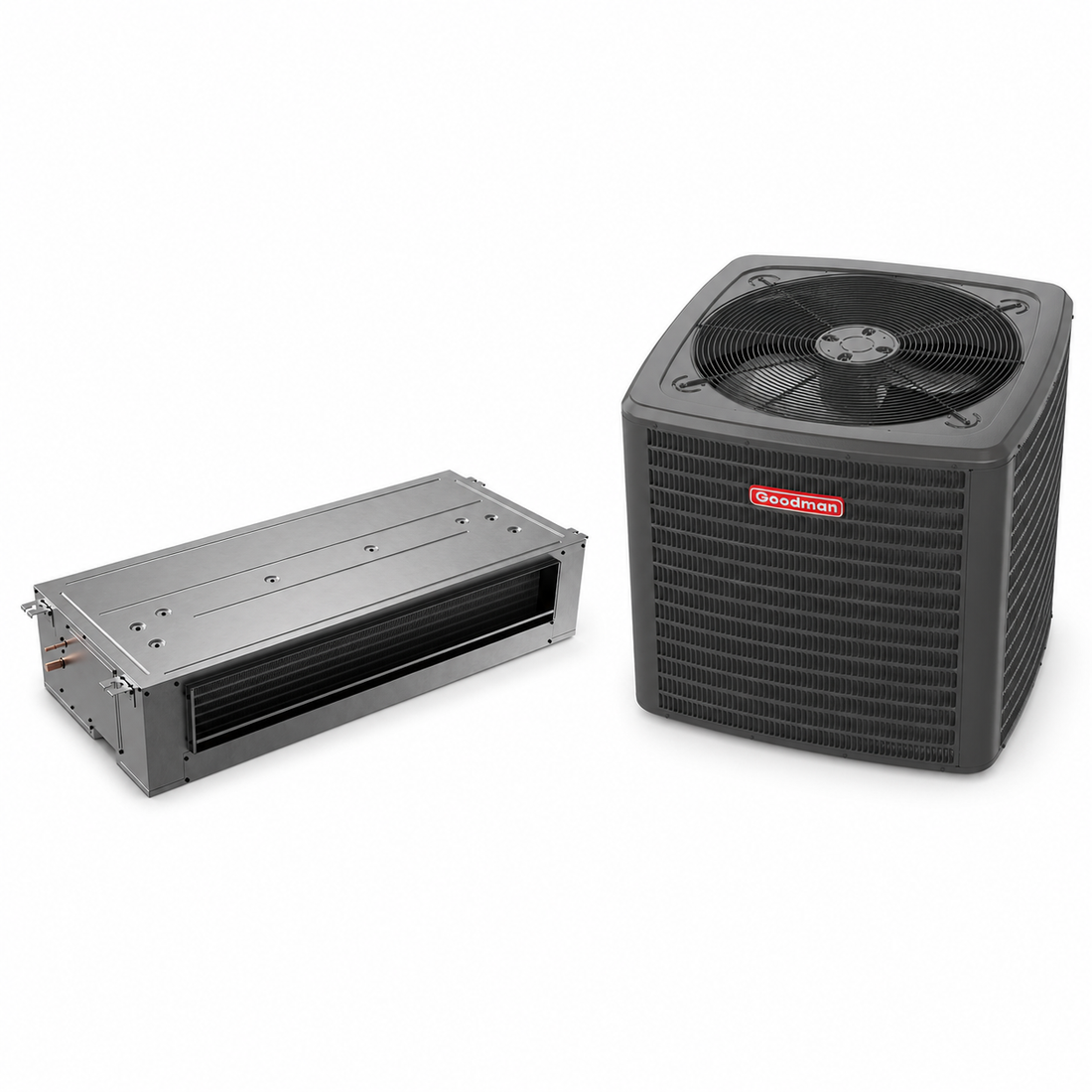 South Mini Splits | Goodman 2.5 Ton 13.4 SEER2 R32 Air Conditioner Split System w/ 8kW Heat - R454B Inverter - Ceiling-Mounted 