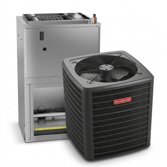 Goodman 30,000 BTU 15.2 SEER2 High Efficiency Wall Mounted Air Handler Unit Ducted Heat Pump Split System w/ 10kW Heat R32 230V