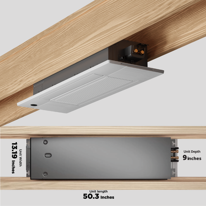 Cooper&amp;Hunter 6-Zone Mini Split AC &amp; Heat Pump -- 60000 (5.0 Ton), One-Way Ceiling Cassette Units (6K+6K+9K+9K+12K+18K BTU), Inverter Technology, 230V, Heating &amp; Cooling - R454B