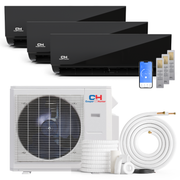 Cooper&Hunter 3-Zone Mini Split AC & Heat Pump -- 36000 (3.0 Ton), Wall Mount Units (9K+9K+9K BTU), Inverter Technology, 230V, Heating & Cooling - R454B - South Mini Splits