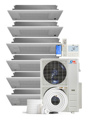 Cooper&Hunter 6-Zone Mini Split AC & Heat Pump -- 60000 (5.0 Ton), One-Way Ceiling Cassette Units (6K+6K+6K+6K+6K+12K BTU), Inverter Technology, 230V, Heating & Cooling - R454B - South Mini Splits