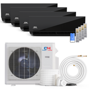 Cooper&Hunter 4-Zone Mini Split AC & Heat Pump -- 36000 (3.0 Ton), Wall Mount Units (12K+12K+12K+12K BTU), Inverter Technology, 230V, Heating & Cooling - R454B