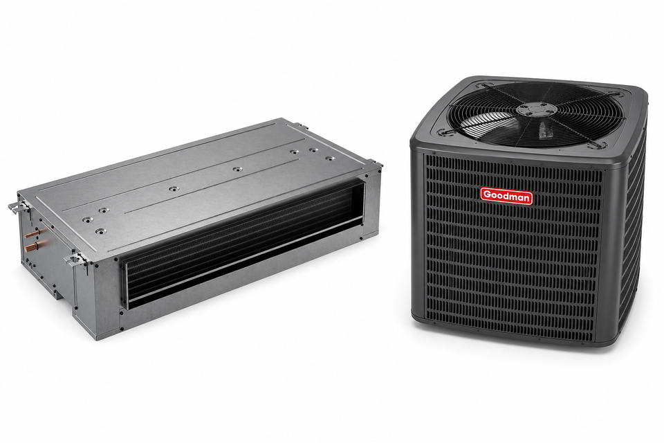 Goodman 2 Ton 14.3 SEER2 R32 Air Conditioner Split System w/ 6kW Heat - R454B Inverter - Ceiling-Mounted