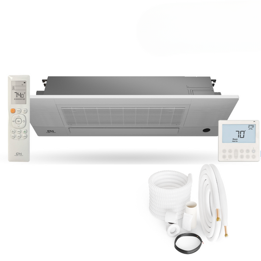 Cooper&Hunter Multi-Zone R410A, 18,000 BTU 230V One-Way Ceiling Cassette Air Conditioning Indoor Unit for Heat Pump, Mini Split Inverter System Up To 22 SEER2 with Wi-Fi Enabled Thermostat and Optional Installation Kit СH-18MCT1W-W - South Mini Splits