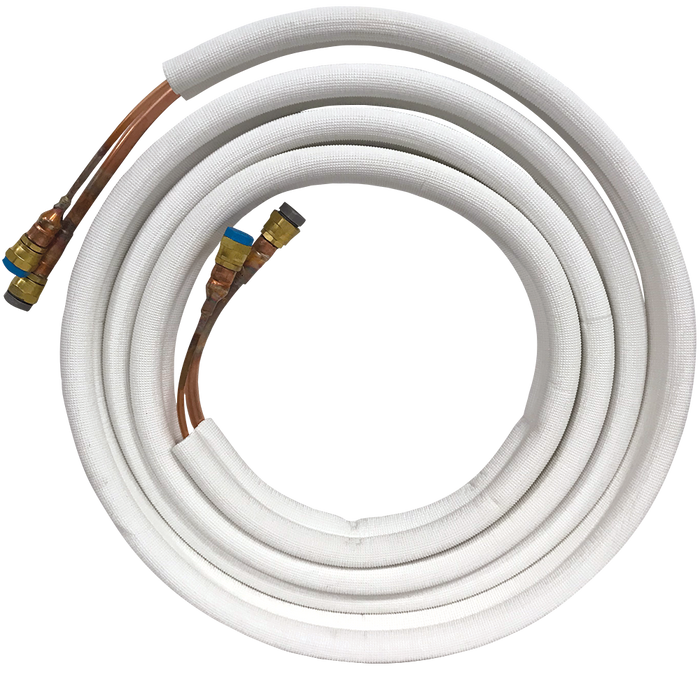 Perfect Aire 15' Quick Connect Line Set for 9k and 12k Indoor Units, 1/4 x 3/8 x 15ft with Condenser Coupler