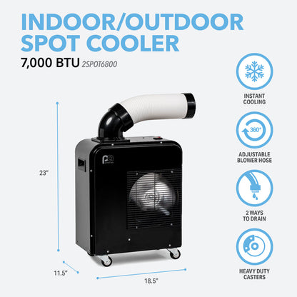 Perfect Aire 7,000 BTU Portable Indoor Outdoor Spot Cooler, No Installation Needed