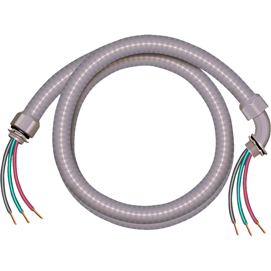 ARMBRIDGE Non-Metallic A/C Whip 3/4" x 6 ft – Pre-Wired Liquid tight Conduit with 8/2 & 10/1 Wires for HVAC & Air Conditioner Power Connection - South Mini Splits