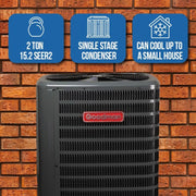 South Mini Splits | Goodman 2 Ton 14.3 SEER2 R32 Air Conditioner Split System w/ 10kW Heat - R454B Inverter - Ceiling-Mounted 