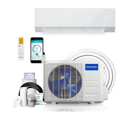 MRCOOL Mini Split Air Conditioner & Heat Pump – 18000 BTU, Olympus Hyper Heat 1.5 Ton Ductless Mini-Split Heat Pump Condenser – 230V, 21.5 SEER2, Wi-Fi, Alexa & Google Compatible, 25ft Line Set, Quiet Wall Mount, Inverter System – O-HH-18-HP-230B