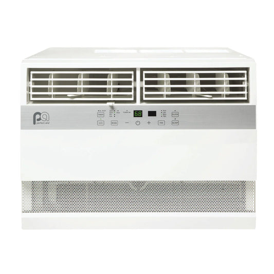 Perfect Aire | Perfect Aire 12,000 BTU Window Air Conditioner with Electric Heater (R32) | 12,000 BTU 230V Cool/Heat Window Air Conditioner with 11,000 BTU Electric Heat, Follow-Me Remote Con