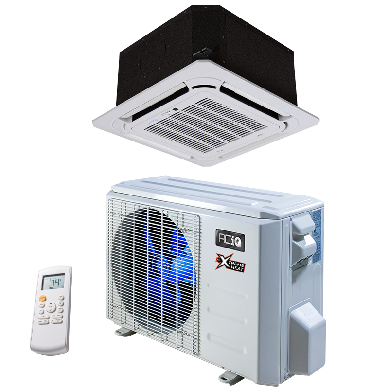 ACIQ 18,000 BTU 20 SEER2 ACiQ Single Zone Ceiling Cassette Mini Split System | Extreme Series - R454B | 230V