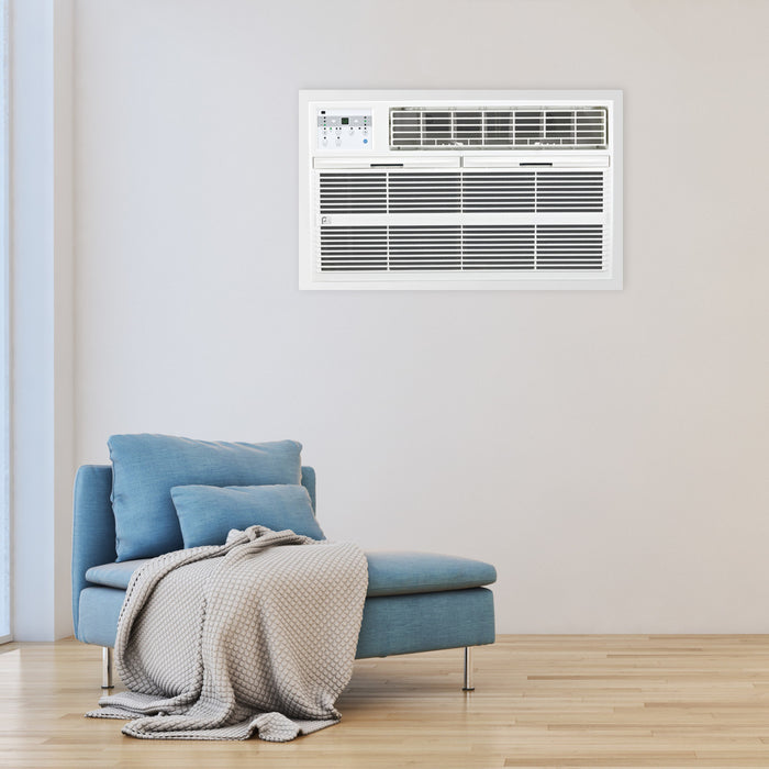 Perfect Aire 14,000 BTU 230V Through-the-Wall Air Conditioner with 10,600 BTU Electric Heater, Follow-Me Remote Control