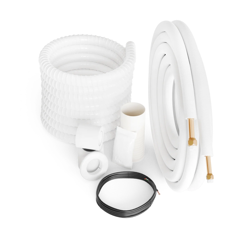 Line set 1/4"-1/2" Mini Split Installation Kit Insulated Pre-Flared 16ft/25ft/50ft with Connection Wires