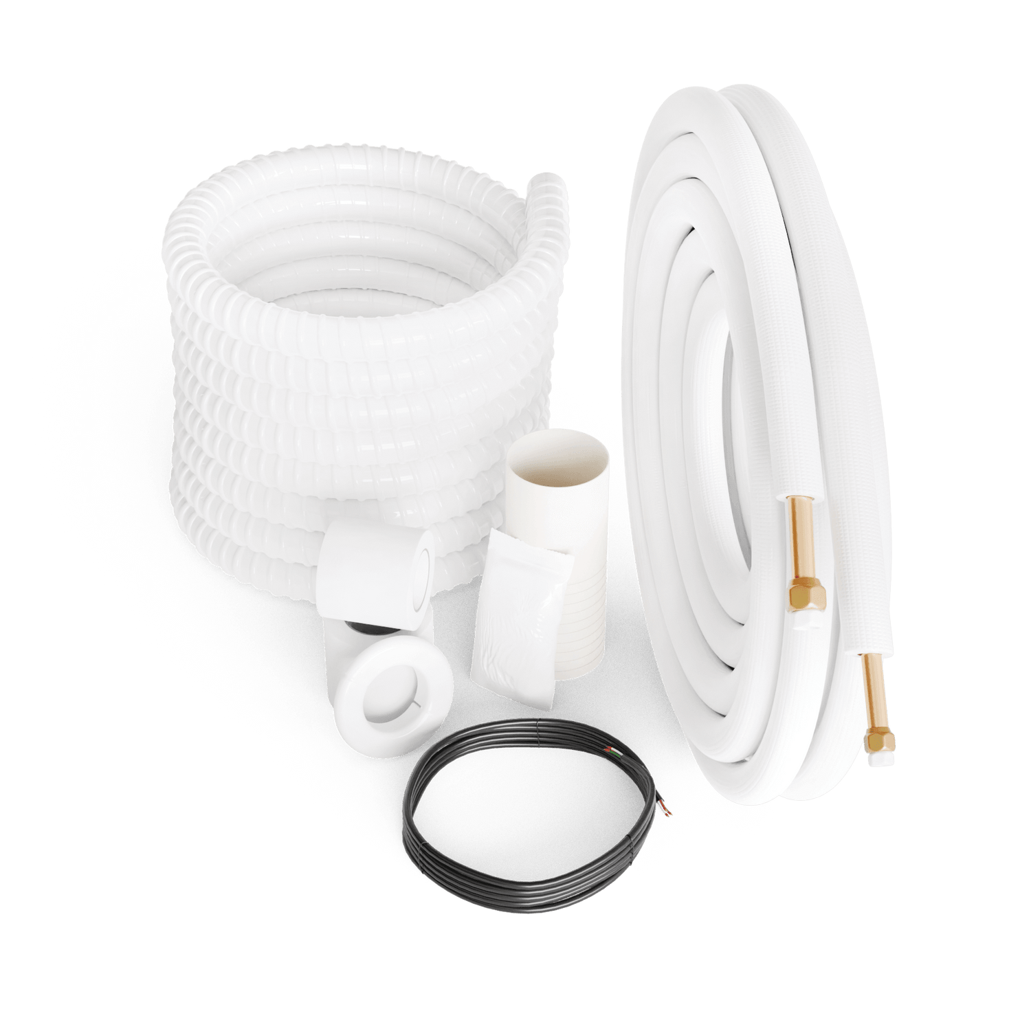 3/8"-3/4" Mini Split Installation Kit Insulated Pre-Flared 25ft/50ft with Connection Wires for 60,000 BTU Unit Systems - South Mini Splits